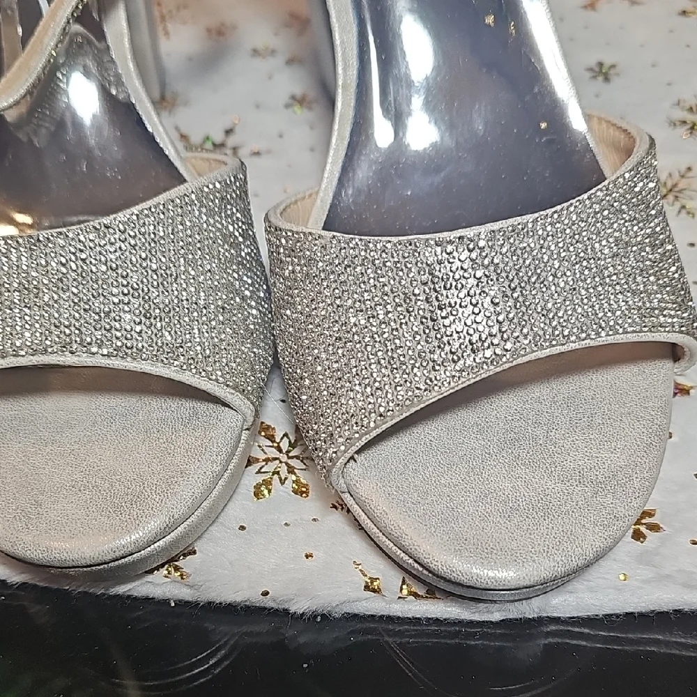 Sugar Glittering Silver Heels